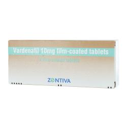 Boîte de 4 tablettes de film Vardenafil Zentiva 10 mg