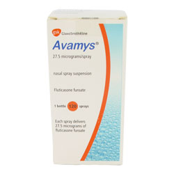 Boite d'Avamys 27,5 microgrammes/spray (furoate de fluticasone) de suspension pour pulvérisation nasale