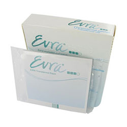 Boite et sachets de patch contraceptif Evra