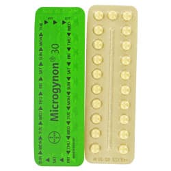 Plaquettes de comprimés de Microgynon