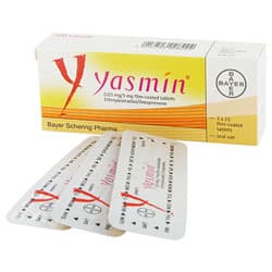 Paquet de Yasmin 63 comprimés 3 mg ethinylestradiol