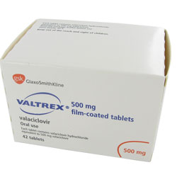Boite de Valtrex 42 comprimés 500 mg valaciclovir