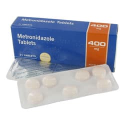Boite de comprimés Metronidazole avec emballages blisters