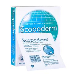 La boîte Scopoderm® Hyoscine 1,5 mg contient 2 patchs et un sachet