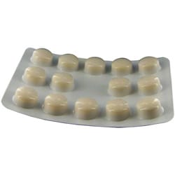 Vue de face d'une plaquette de comprimés d'Oxytétracycline 250 mg