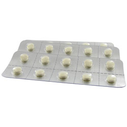 Vue de face du blister de comprimés Vesicare