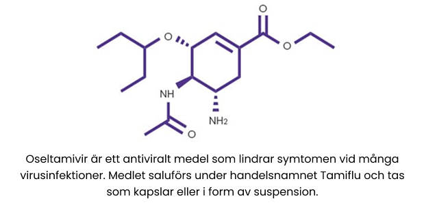 Kemisk struktur för Oseltamivir