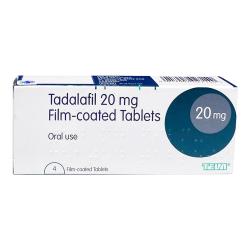 Paket med tadalafil 20 mg oral filmbelagd 4 tabletter