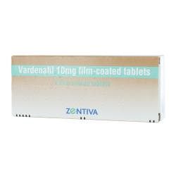 Paket med 4 vardenafil zentiva 10 mg film -täckta tabletter