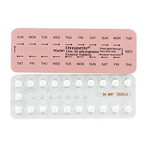 Hem och baksida av Ovranette Pills Blister Pack