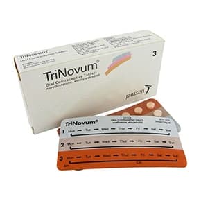 Paket med Trinovum® (Norethisterone, EthinylestRadiol) Oral Brevation 63 tabletter med blisterpaket