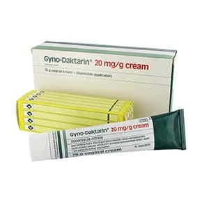 Paketet med 20 mg gyno daktarin och rör