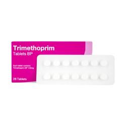 Paket med trimetoprim (Trimopan) tabletter och blisterpaket