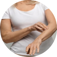 A close-up of a woman’s arms.