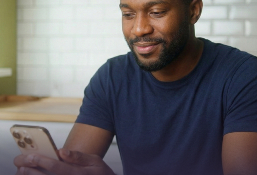Man in an online doctor consultation