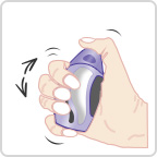 An infographic showing how to prepare an Avamys nasal spray