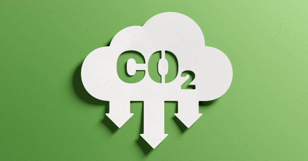 Graphic of cloud containing CO2 