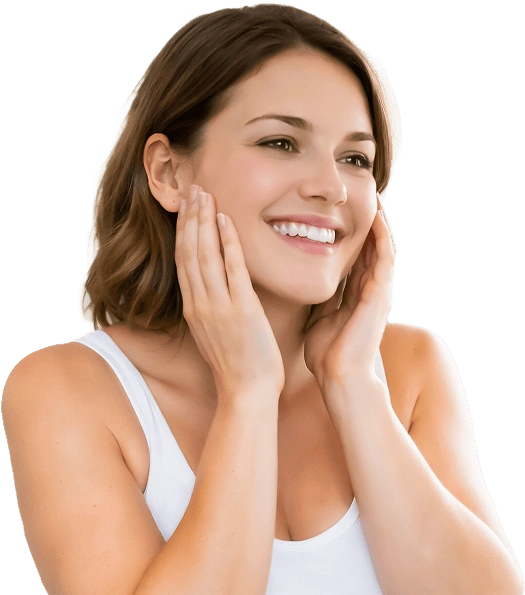 Woman with smooth, hair-free skin
