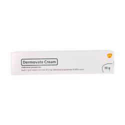 Package of Dermovate cream 30 g with GSK logo