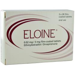 The Eloine® package comes with 84 film-coated tablets of ethinylestradiol/drospirenone