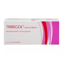 Package of 61 TriRegol coated tablet