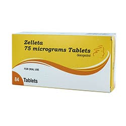 Pack of Zelleta 75 microgram desogestrel oral 84 tablets