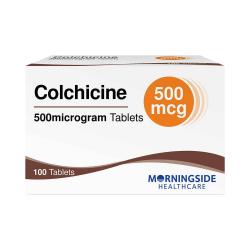 Box of 100 tablets of Colchicine 500mcg