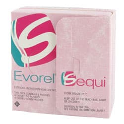 Pack of 8 Evorel Sequi comprising of 4 Evorel 50 patches and 4 Evorel Conti patches