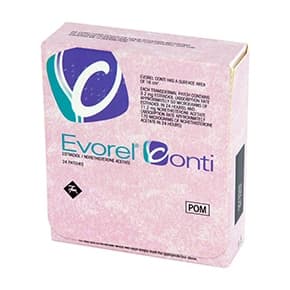 Pack of 24 Evorel Conti estradiol/norethisterone acetate patches