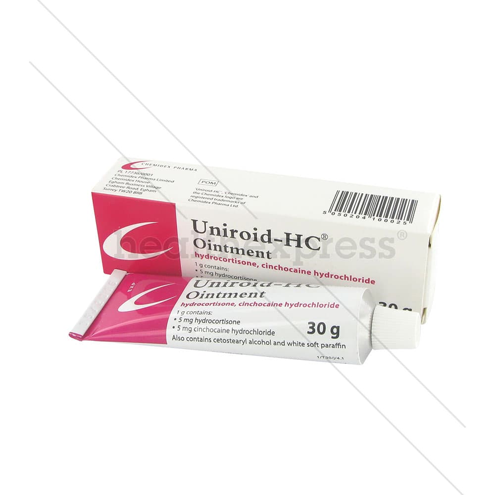  Buy Uniroid HC Ointment Suppositories HealthExpress UK